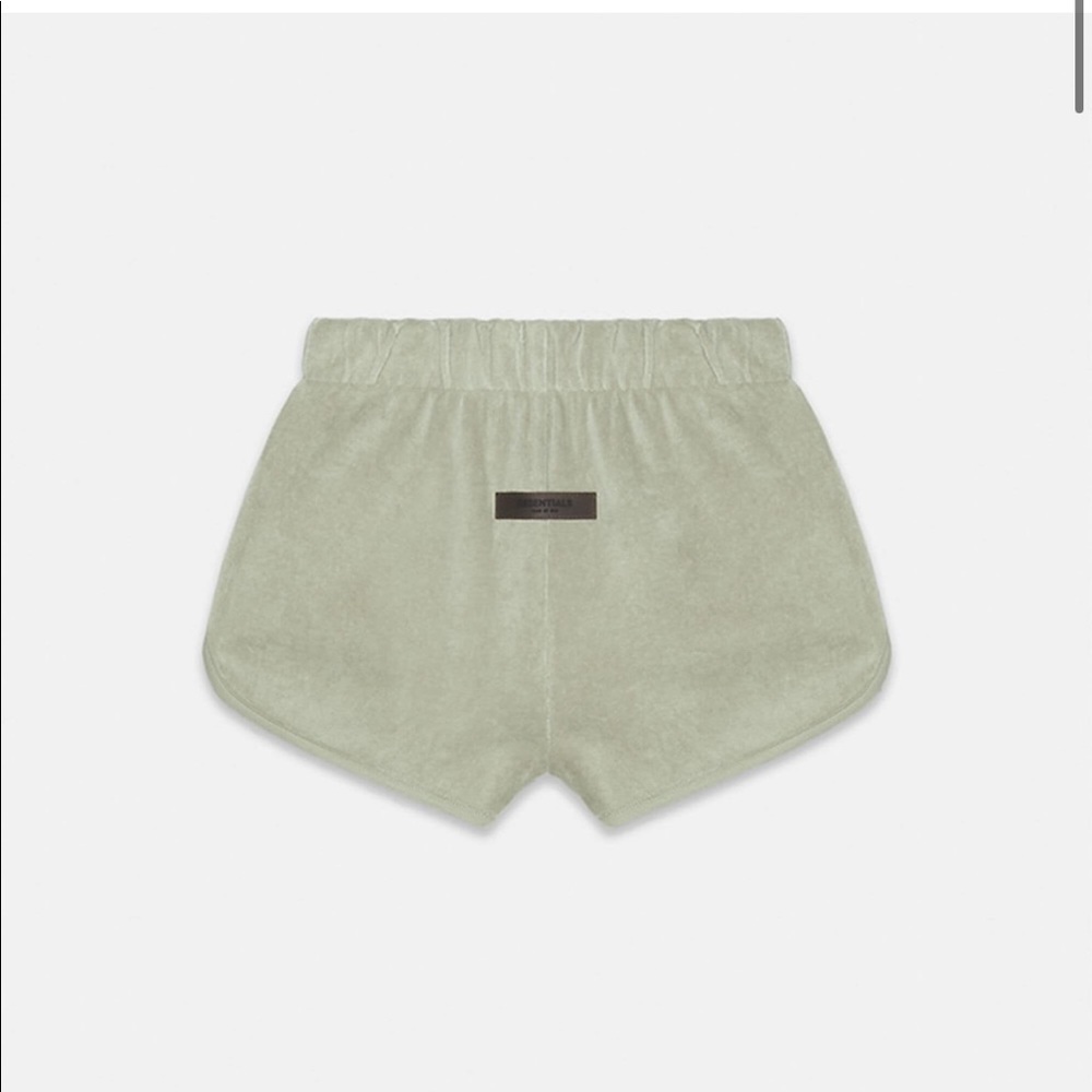 Essentials Fear of God Womens Sea Foam Velour Beach Shorts